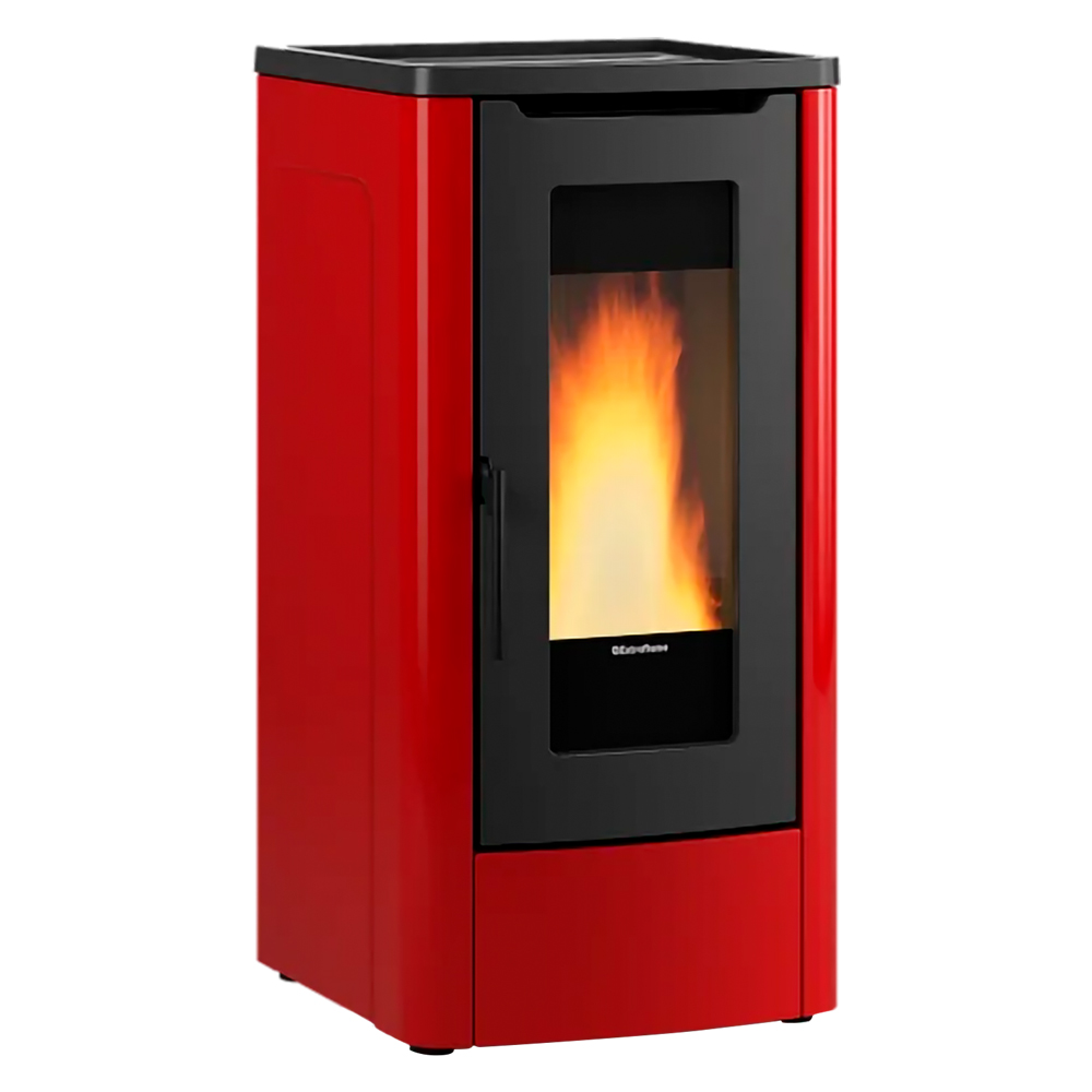 STUFA A PELLET 'DAHIANA 5.0' 10 kW - colore bordeaux - immagine 1