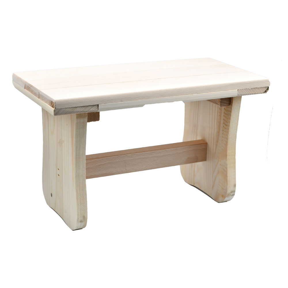 SGABELLO 'BASSO' cm 35 x 18 x h 21,5 - legno chiaro - immagine 1