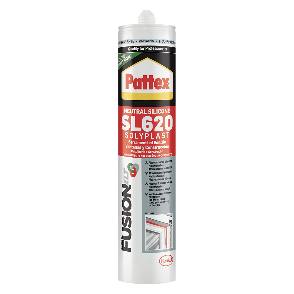 SILICONE NEUTRO PER EDILIZIA E SERRAMENTI 'SOLYPLA ml 300 - marrone RAL 8014 - 12 Pezzi - immagine 1