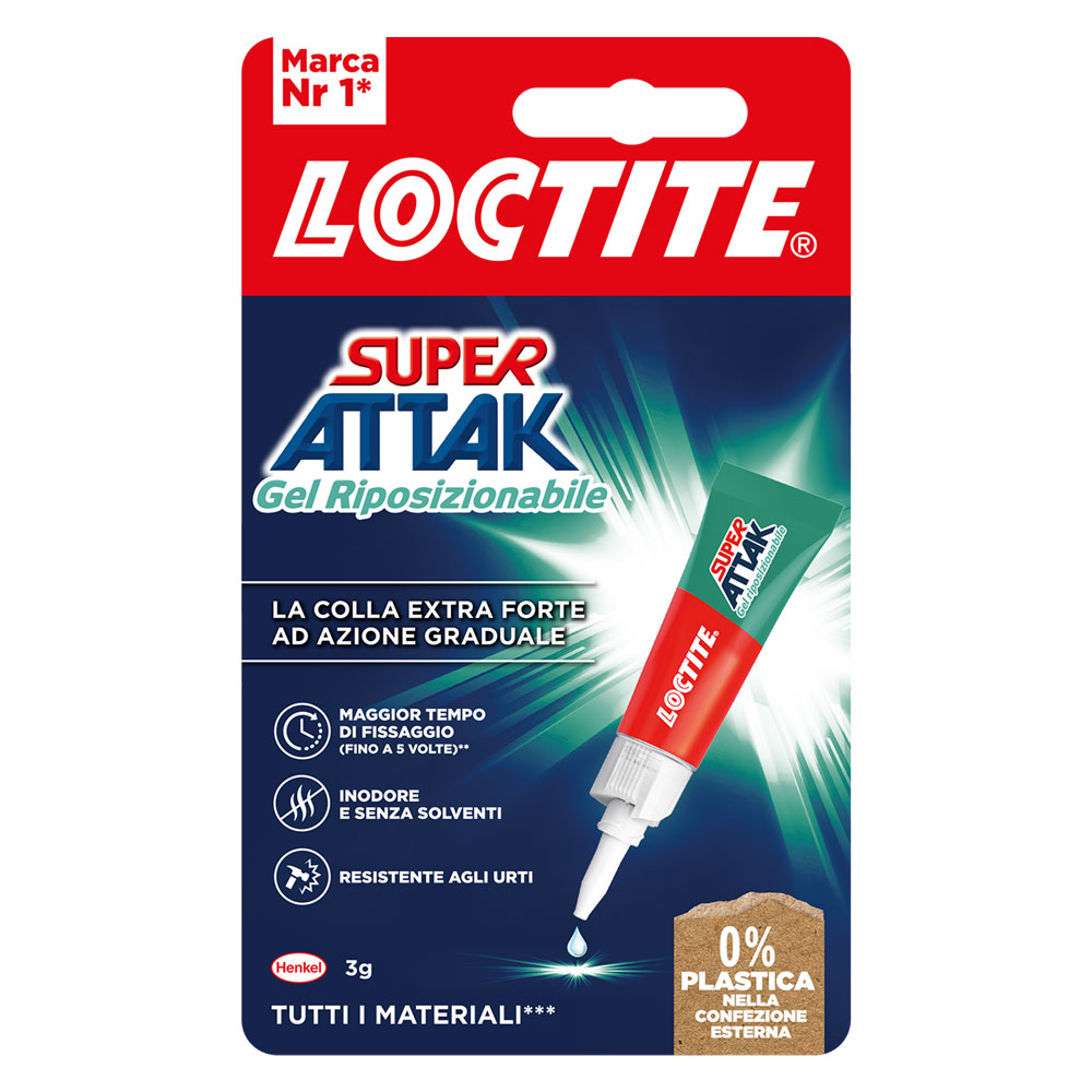 SUPER ATTAK 'GEL RIPOSIZIONABILE' gr. 3 - 12 Pezzi - immagine 1