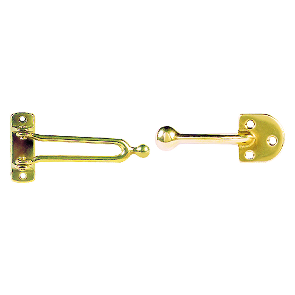 FERMAPORTA CON GANCIO ottone lucido - 12 Pezzi - immagine 1