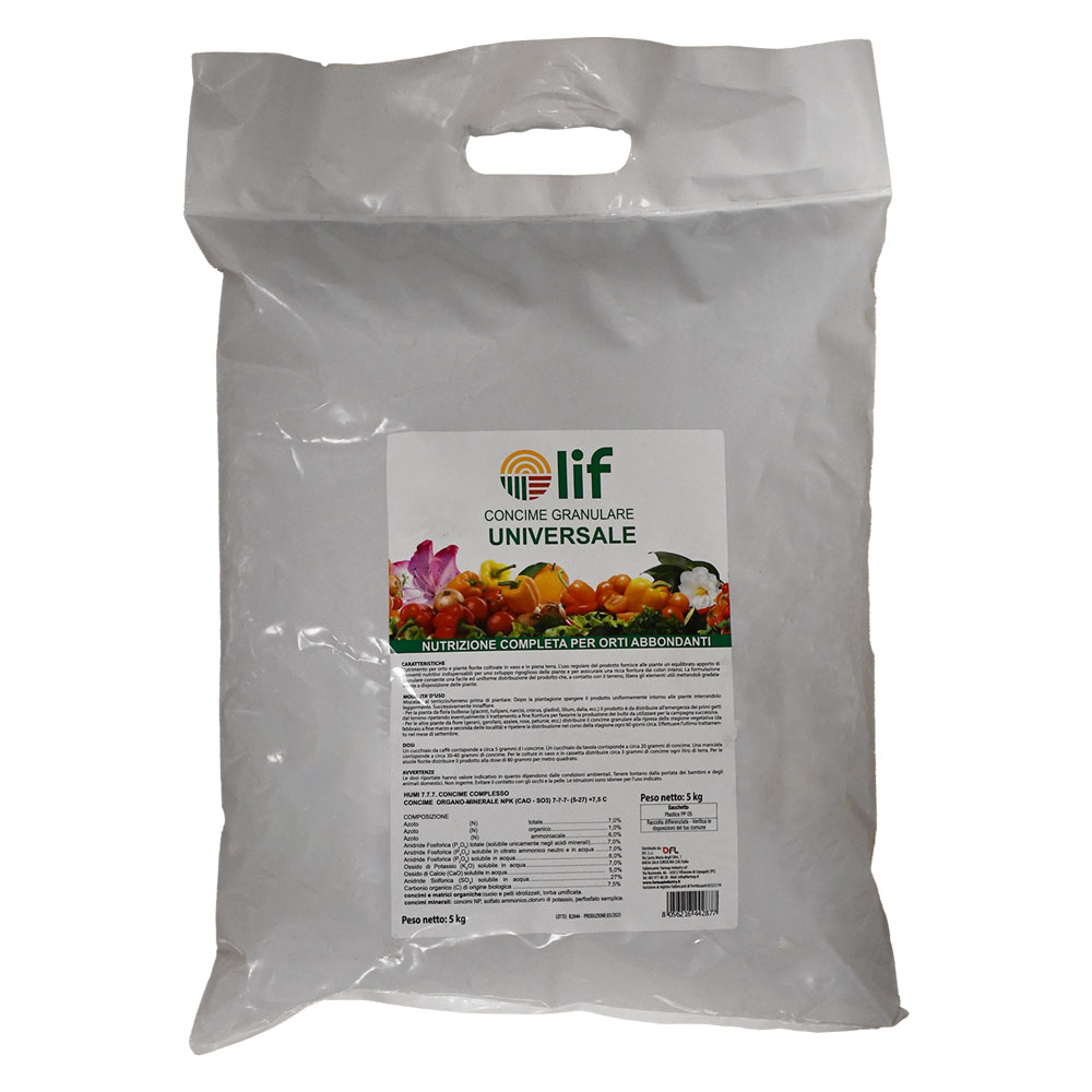 CONCIME GRANULARE UNIVERSALE 'NPK 7-7-7' Kg. 5 - immagine 1