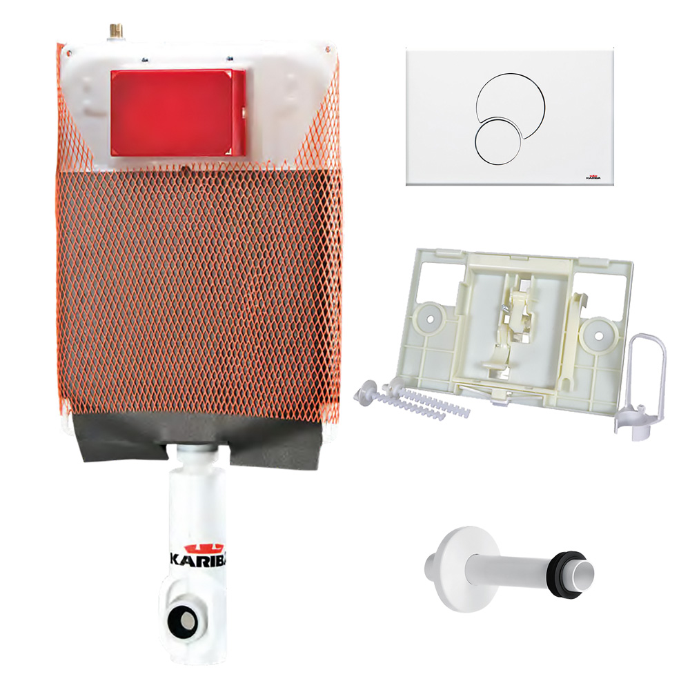 CASSETTA DI SCARICO WC INCASSO COMPLETA 'MONOLITH kit - immagine 1