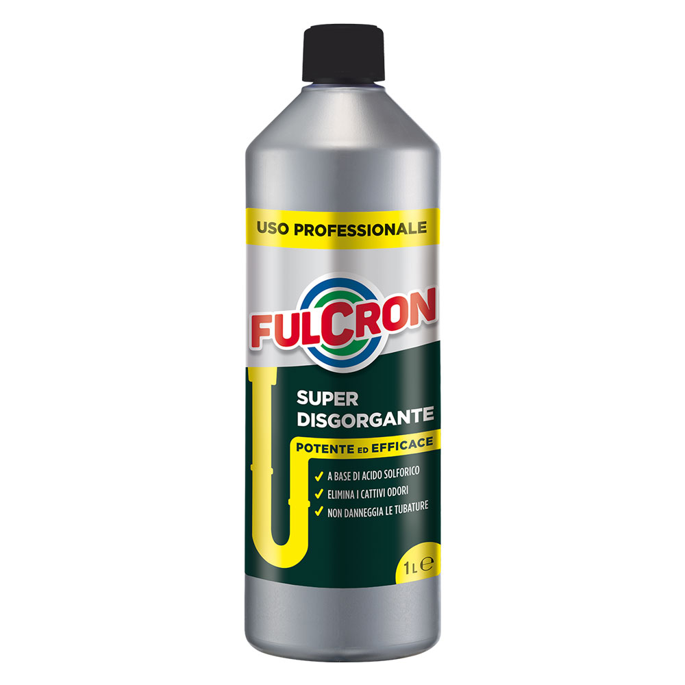 DISGORGANTE LIQUIDO PROFESSIONALE PER TUBATURE 'FULCRON' lt 1 - 6 Pezzi - immagine 1