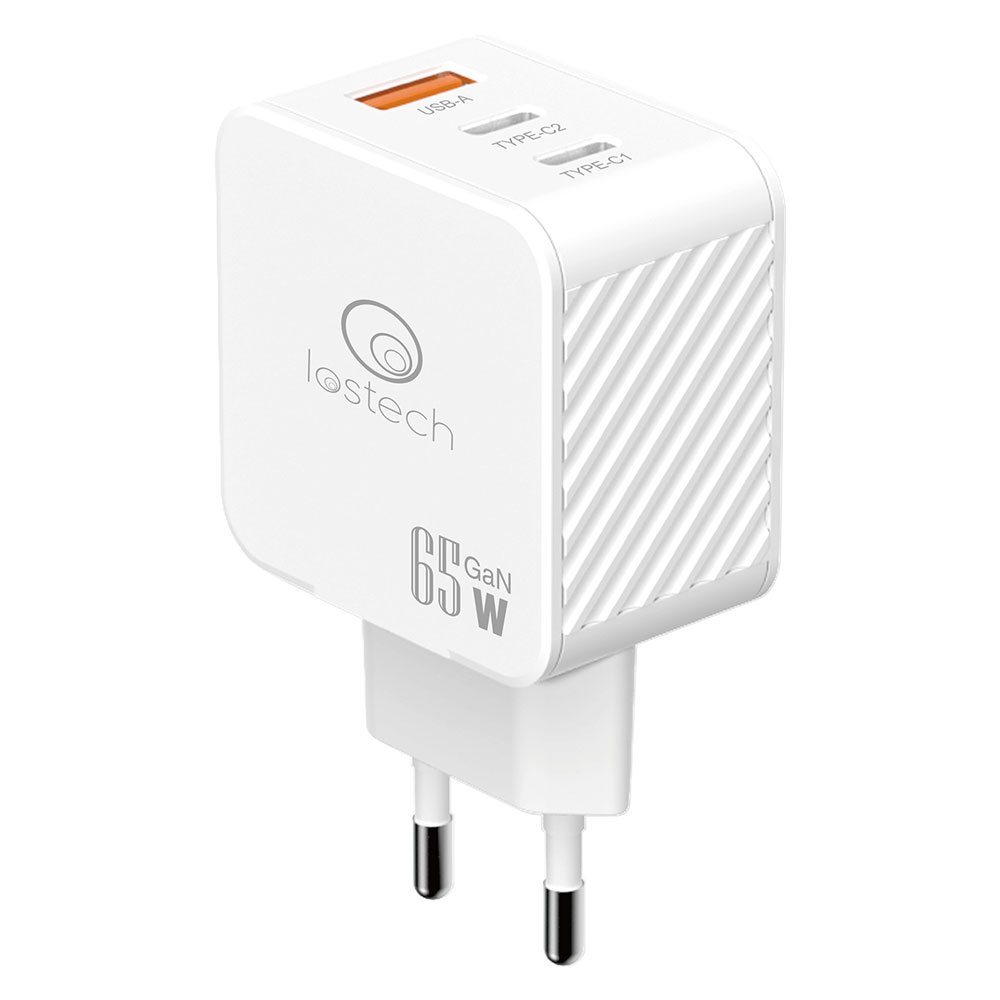 CARICABATTERIA DA MURO TRE USCITE CARICA ULTRA RAPIDA 65 W - immagine 1