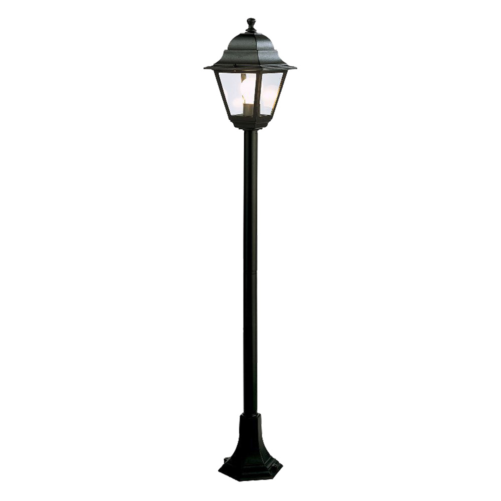 LAMPIONE CON COLONNA 'OLD' 60 W - cm 18 x 18 x h 121 nero - immagine 1