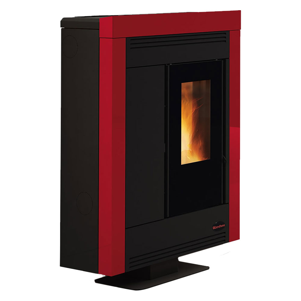 STUFA A PELLET 'SOUVENIR STEEL EVO' 10,2 Kw - colore bordeaux - immagine 1