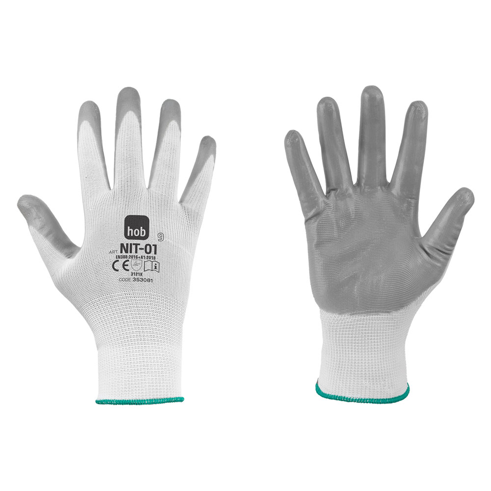 GUANTI NITRILE/POLIESTERE 'NIT-01 HOB SPECIAL' - 12 Coppie - immagine 1