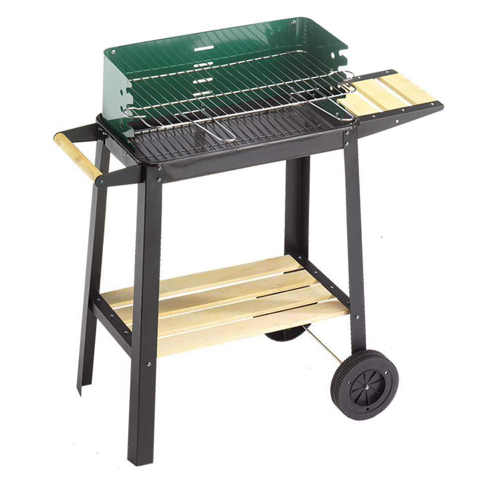 BARBECUE '50-25 GREEN/W' cm. 50x25 - h. cm. 77 - immagine 1