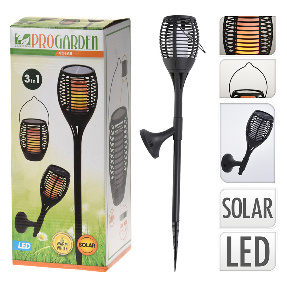 LAMPADA A ENERGIA SOLARE cm 12 x h.62 - immagine 1