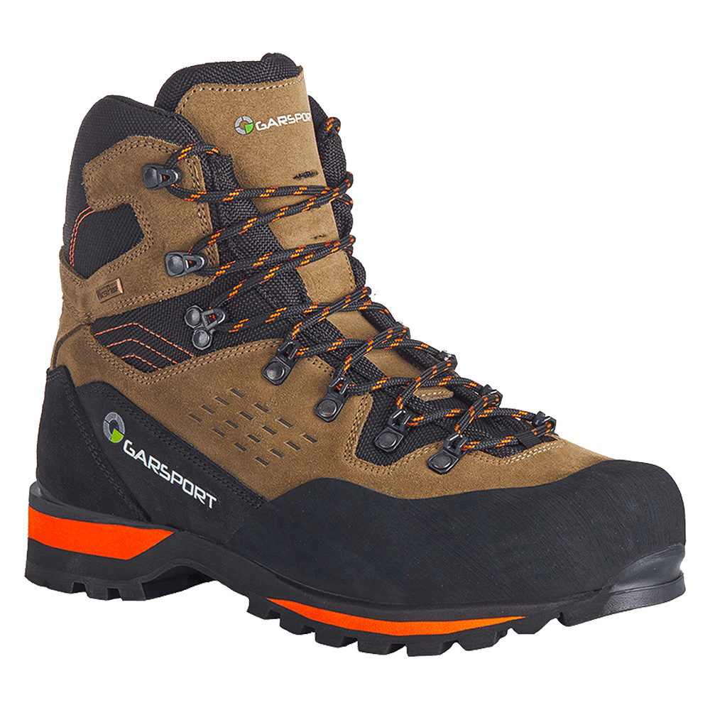 SCARPE PER ALPINISMO ALTE 'ORTLES' N. 42 - nero / arancio - immagine 1