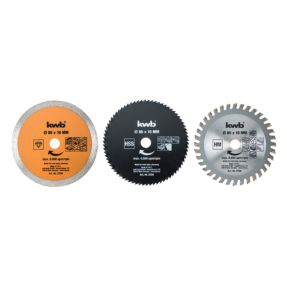 SET LAME PER MINI SEGA CIRCOLARE set 5 pezzi - immagine 1
