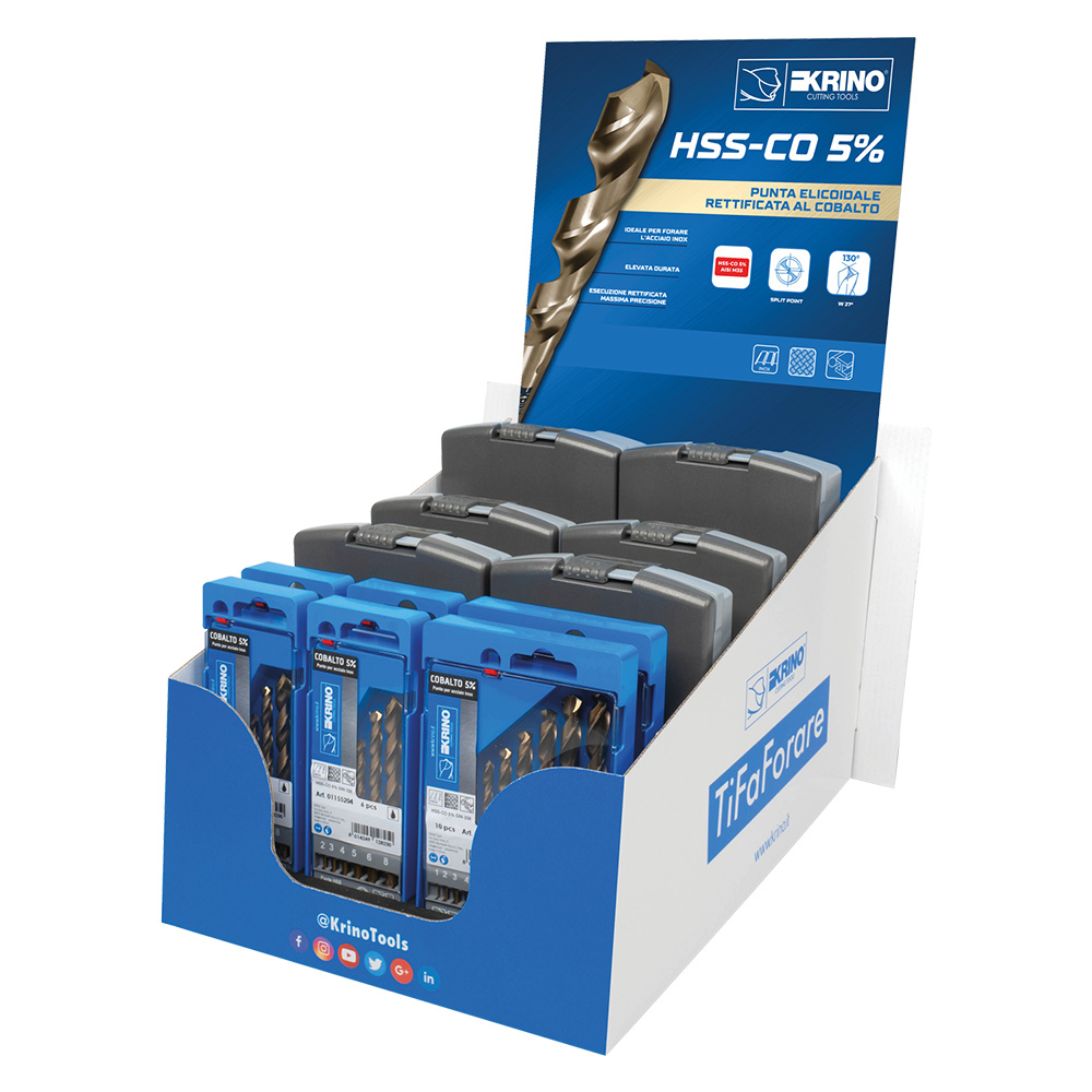ESPOSITORE DA BANCO PUNTE COBALTO HSS-CO 5% 12 confezioni incluse - immagine 1