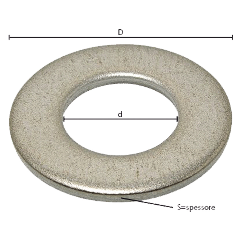 RONDELLA PIANA COMUNE M 10 - 2,2 x 20 x 10,8 mm - (1000 pezzi) - immagine 1