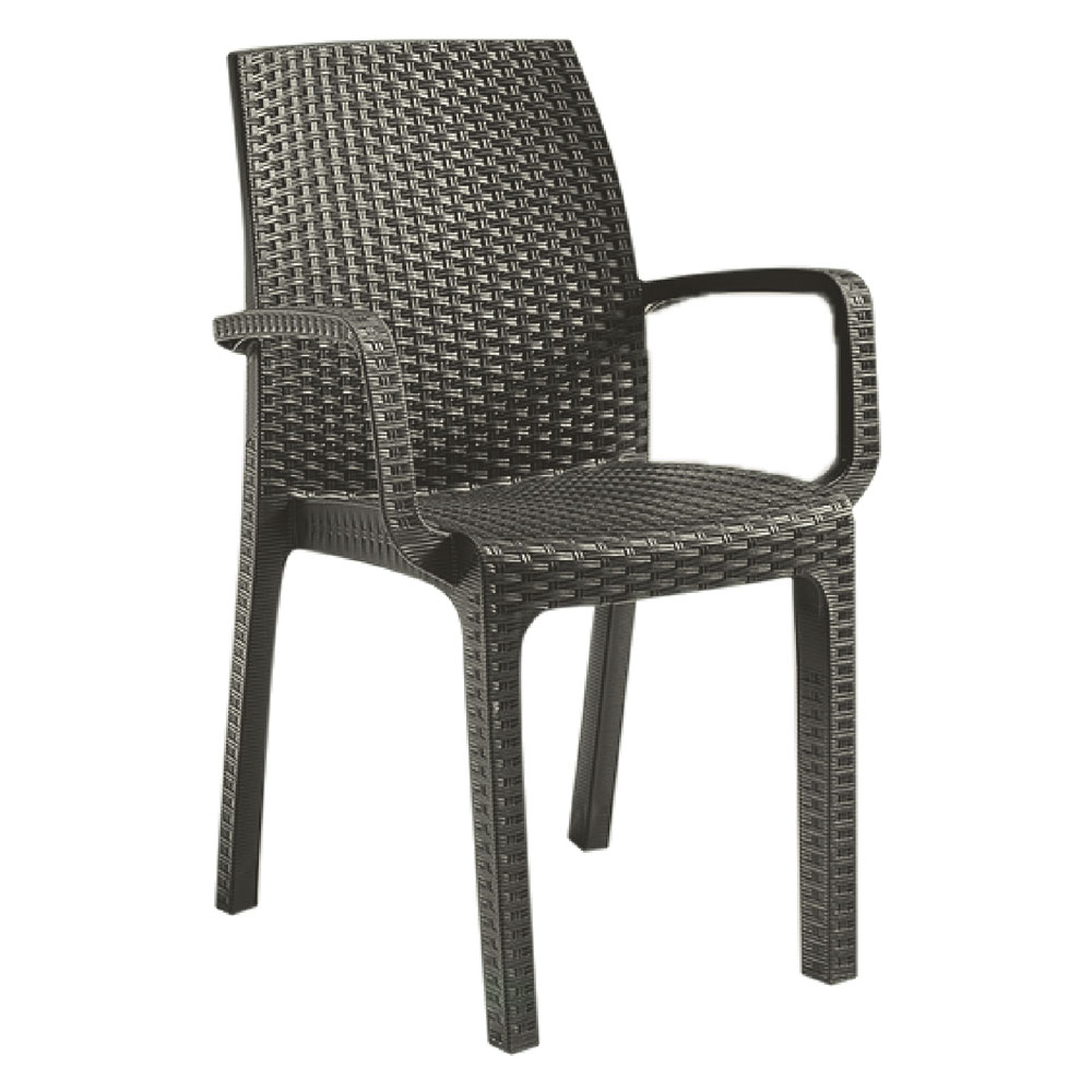 SEDIA IN POLIPROPILENE 'VERONA ARMCHAIR' taupe - immagine 1