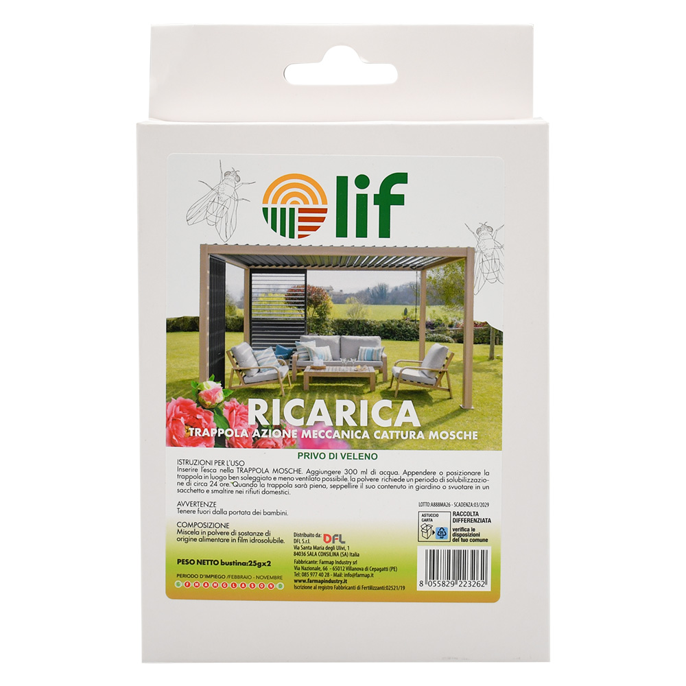 ATTRATTIVO ALIMENTARE PER TRAPPOLA ECOLOGICA 2 buste da ml 25 gr - immagine 1